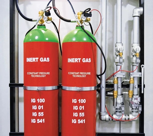 Inert (IG-541, IG-100, IG-55, IG-01) Fire Suppression System Cylinder - 140 Liters 300 Bar TPED Certified, Pi-Marked