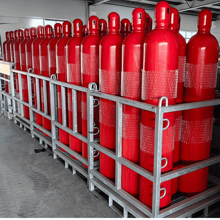CO2 Fire Suppression System Cylinder -  68 Liters TPED Certified, Pi-Marked